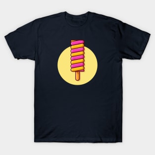 Popsicle Cartoon Vector Icon Illustration (3) T-Shirt